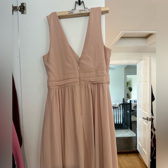 Peach / Nude Lulus floor length gown - Picture 3 of 4
